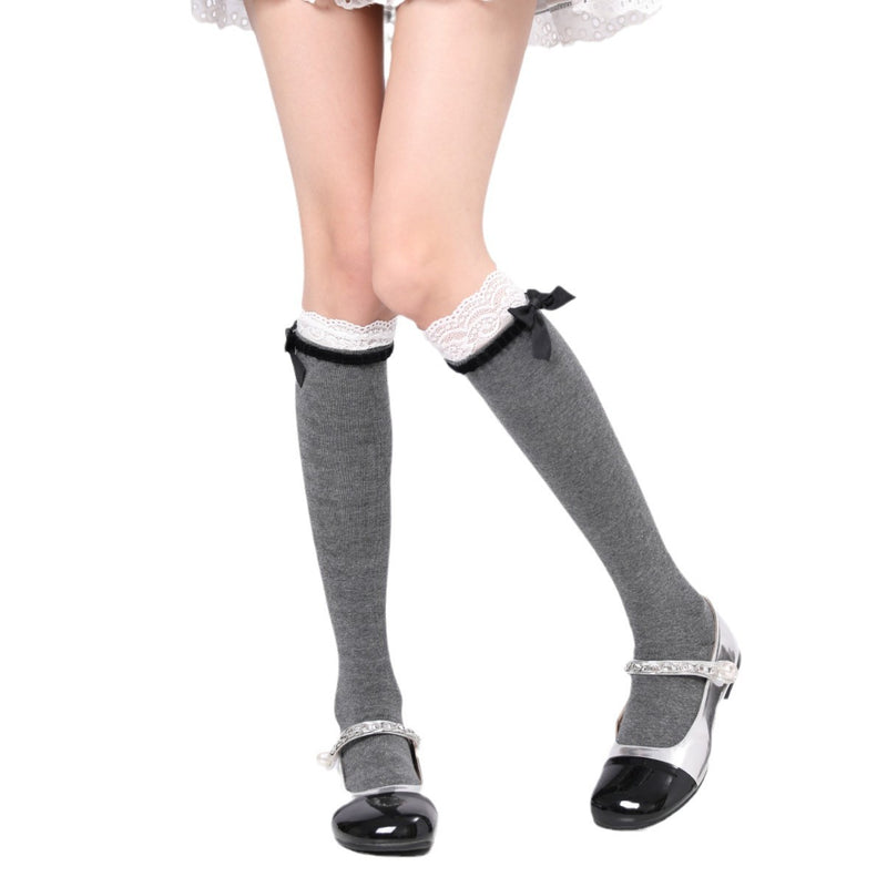 LolitaFetch Essentials Side Bow Lace Trim Cotton Ankle Socks - image 5