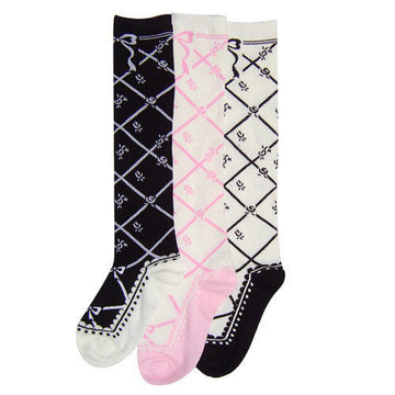 Antaina - Sweet Cotton Lolita Socks Black - White Pink Socks