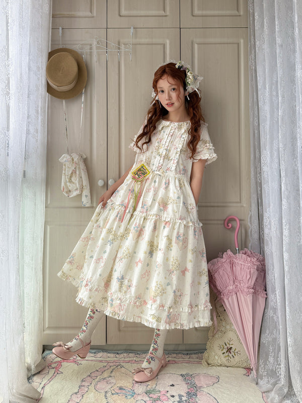 Plum Tree - Remembering Spring Notes - Cotton Floral OP Dress — product photo