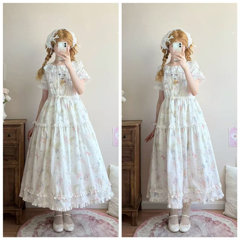 Plum Tree - Remembering Spring Notes - Cotton Floral OP Dress — product photo