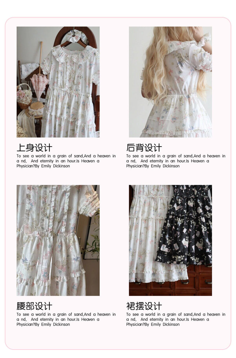 Plum Tree - Remembering Spring Notes - Cotton Floral OP Dress — original supplier detail