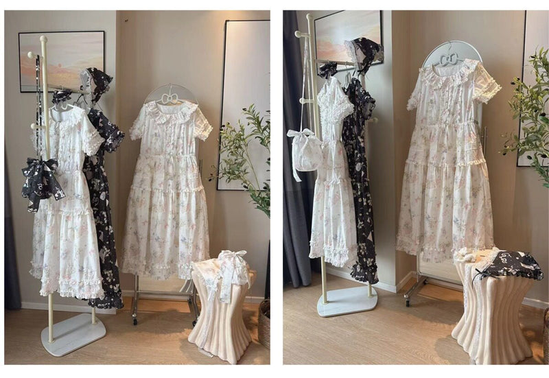 Plum Tree - Remembering Spring Notes - Cotton Floral OP Dress — original supplier detail