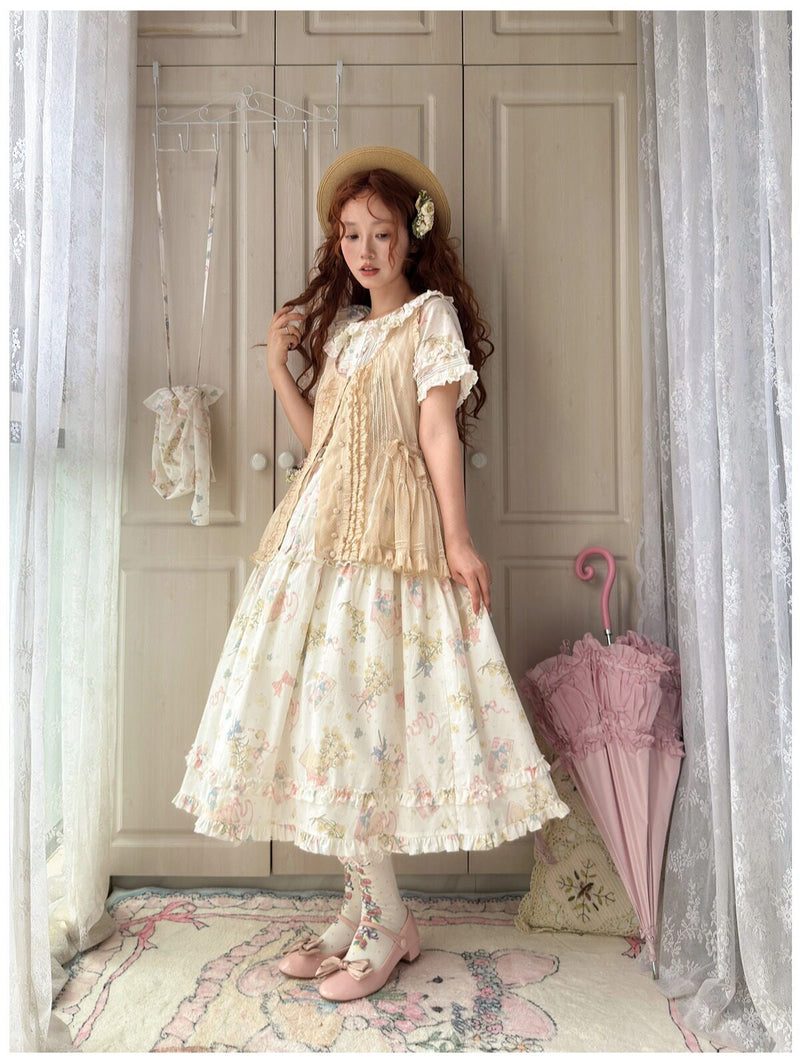 Plum Tree - Remembering Spring Notes - Cotton Floral OP Dress — original supplier detail