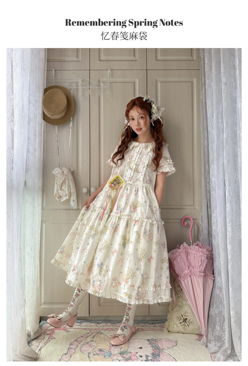 Plum Tree - Remembering Spring Notes - Cotton Floral OP Dress — original supplier detail