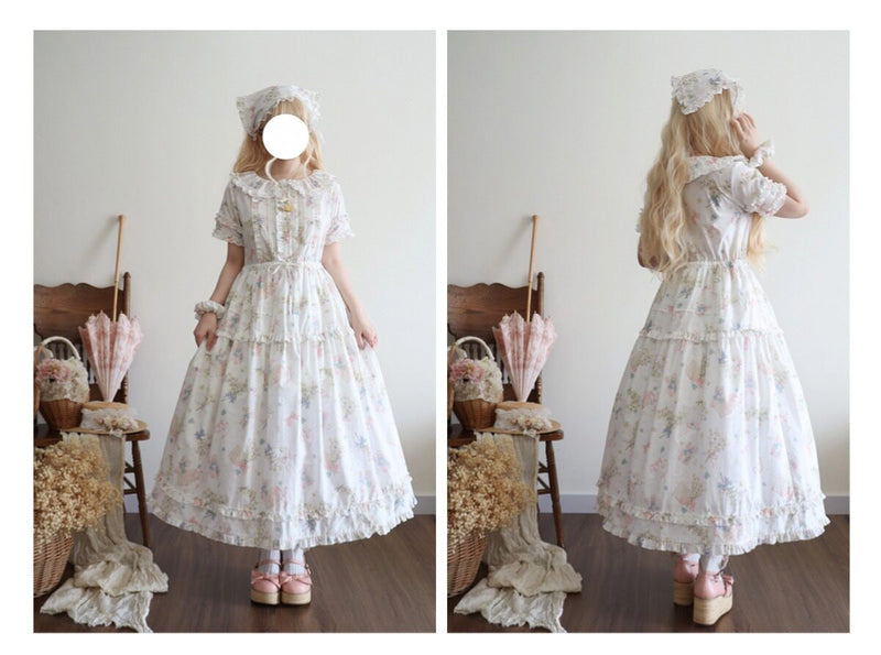Plum Tree - Remembering Spring Notes - Cotton Floral OP Dress — original supplier detail
