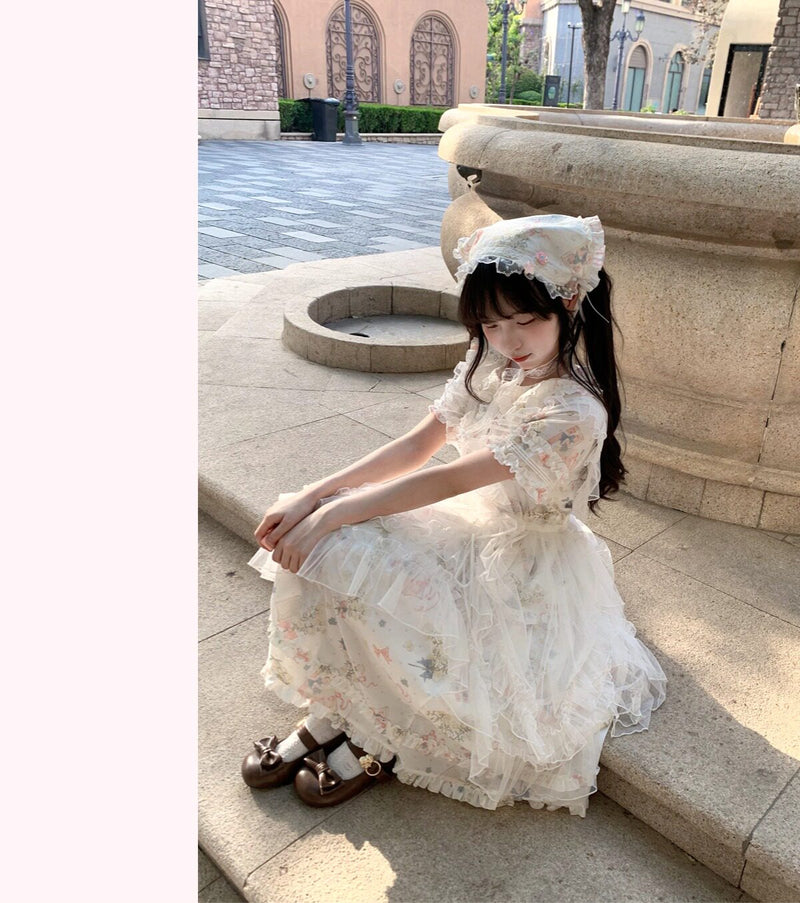 Plum Tree - Remembering Spring Notes - Cotton Floral OP Dress — original supplier detail