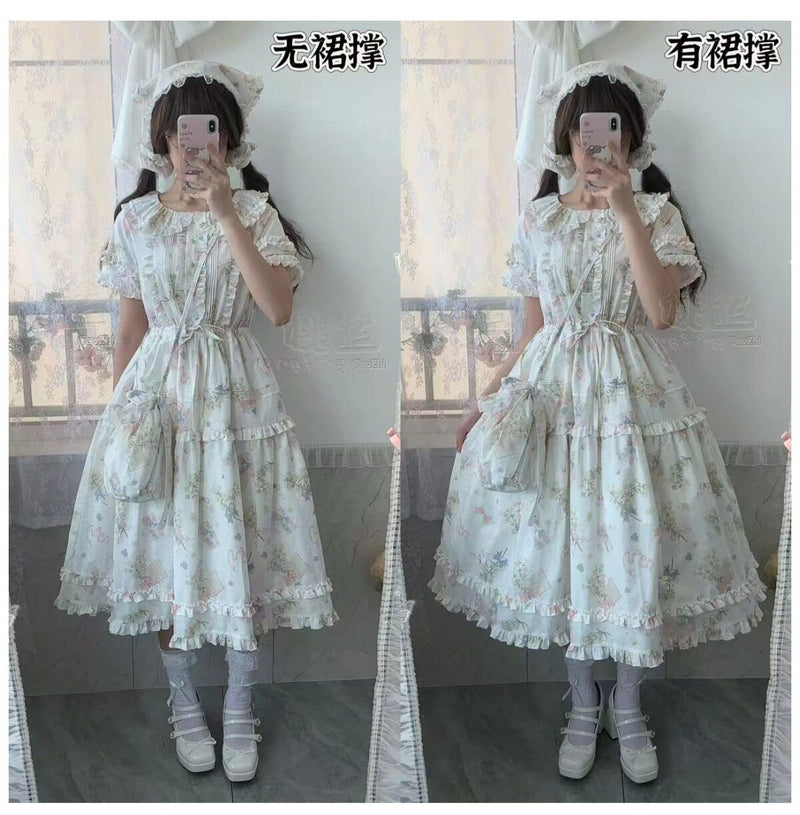 Plum Tree - Remembering Spring Notes - Cotton Floral OP Dress — original supplier detail