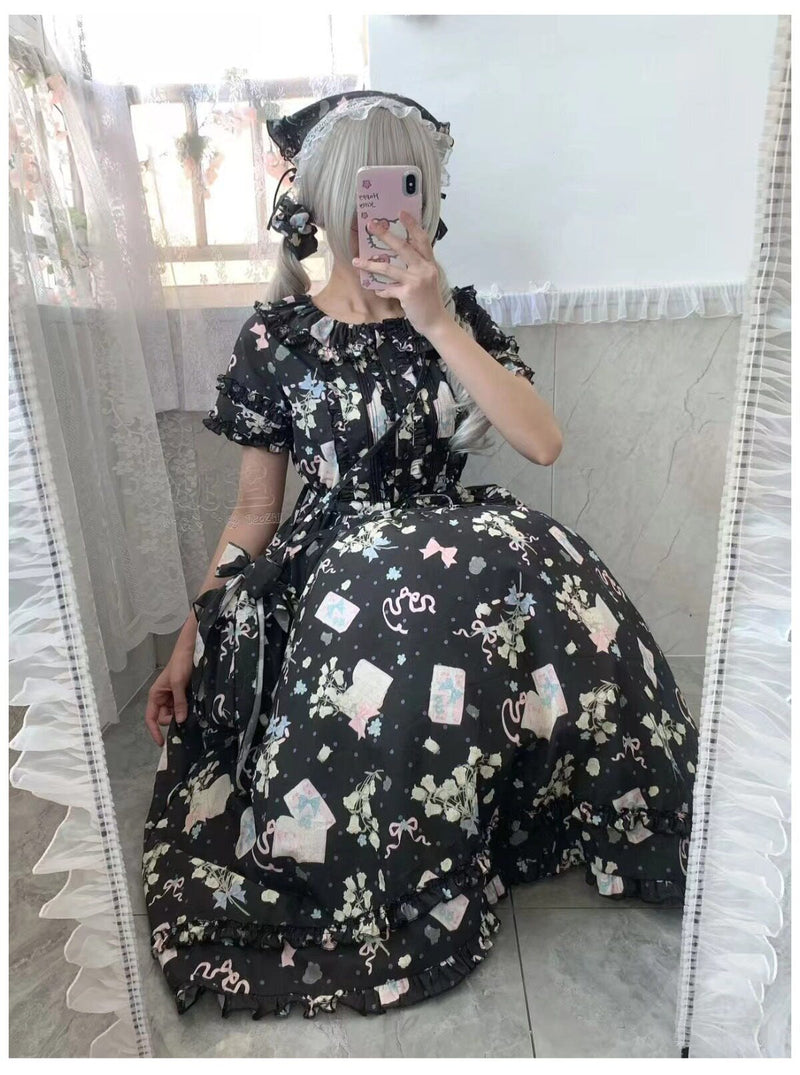 Plum Tree - Remembering Spring Notes - Cotton Floral OP Dress — original supplier detail