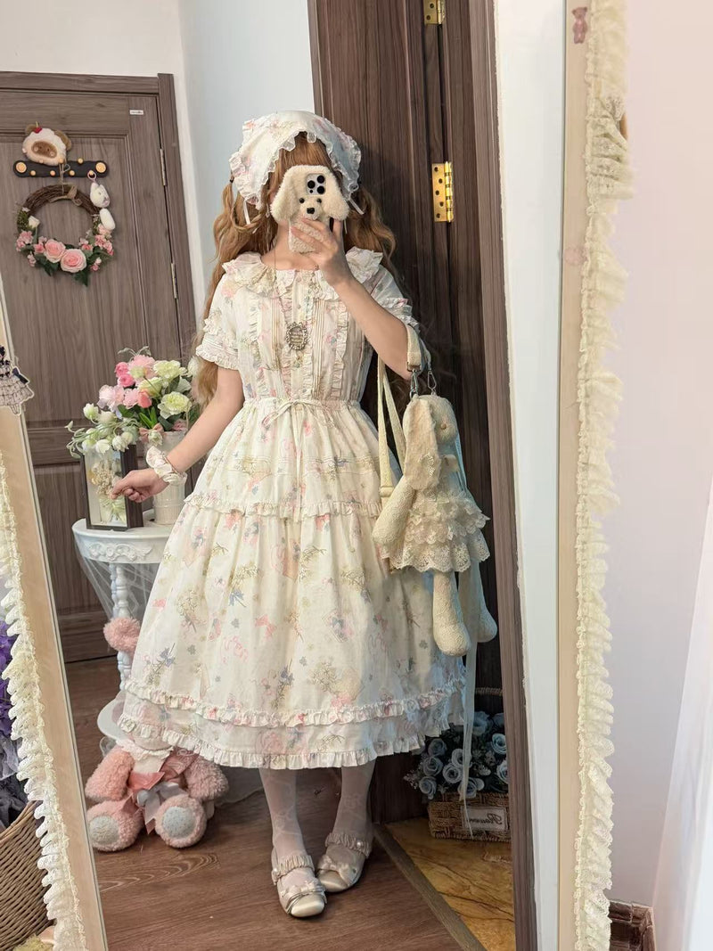 Plum Tree - Remembering Spring Notes - Cotton Floral OP Dress — option photo
