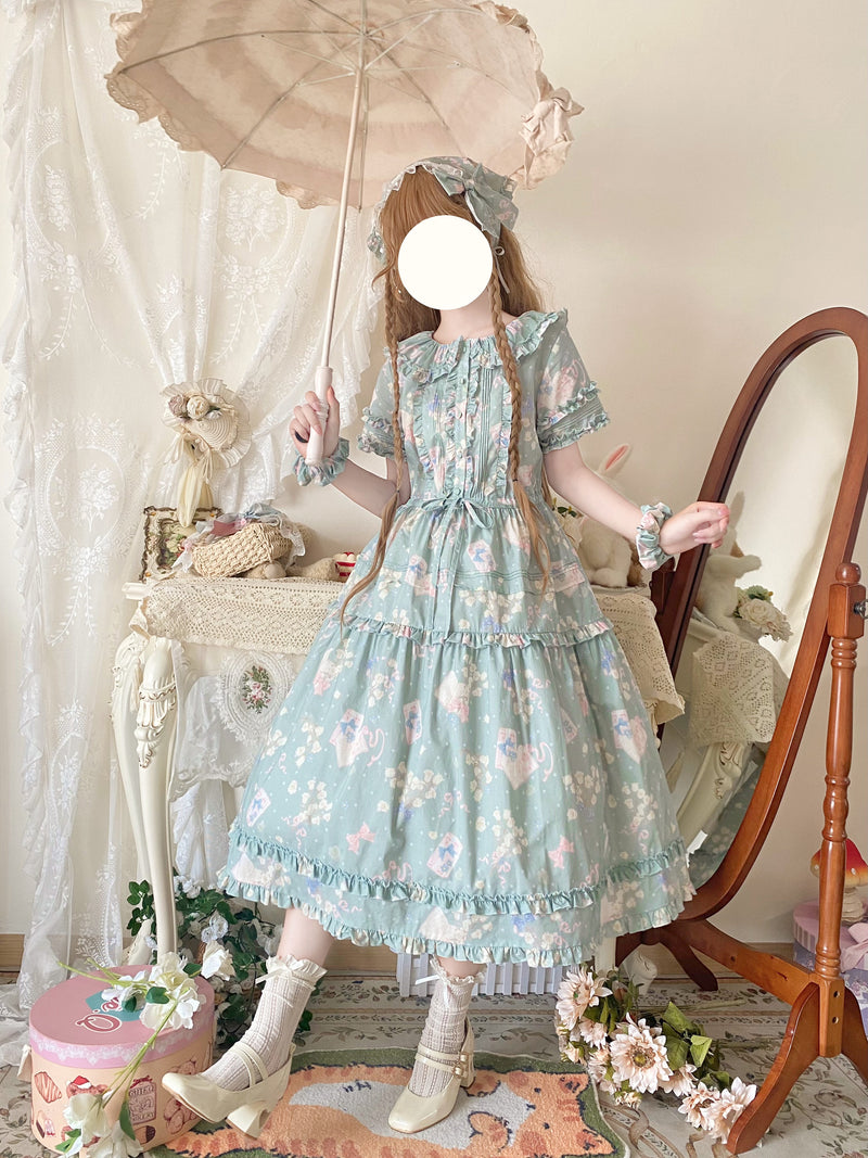 Plum Tree - Remembering Spring Notes - Cotton Floral OP Dress — option photo