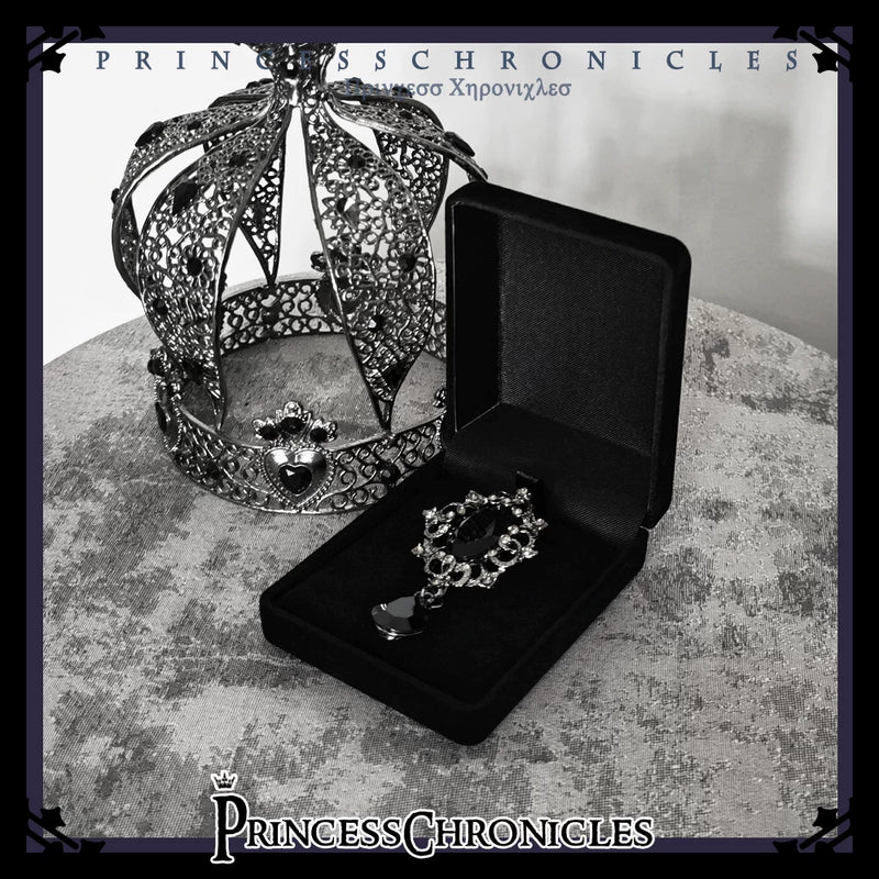 Princess Chronicles - Black and Blue - Crystal-Detail Gothic Brooch - product photograph 3