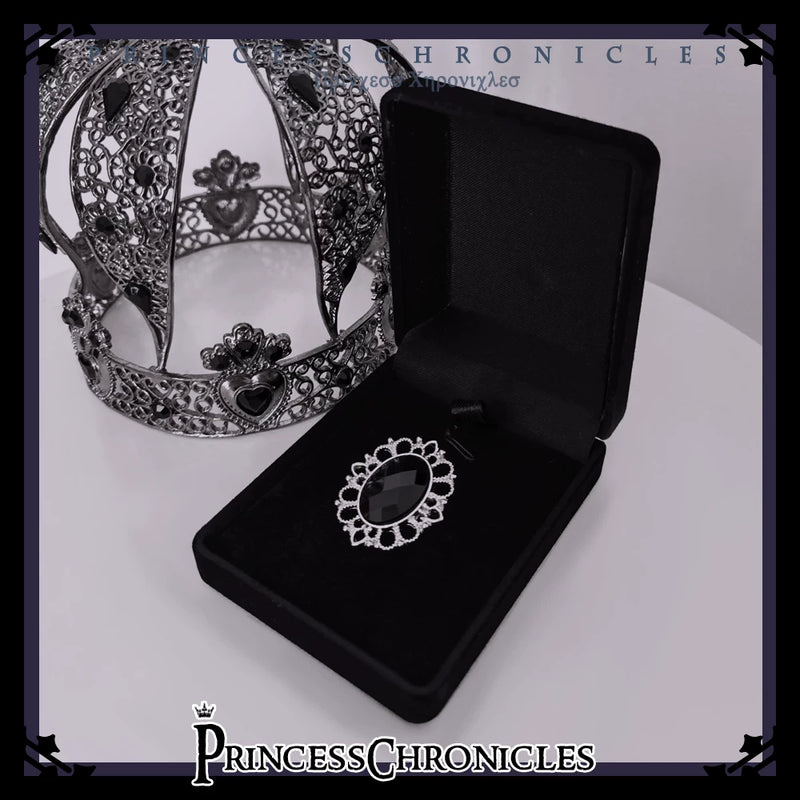 Princess Chronicles - Black and Blue - Crystal-Detail Gothic Brooch - product photograph 4