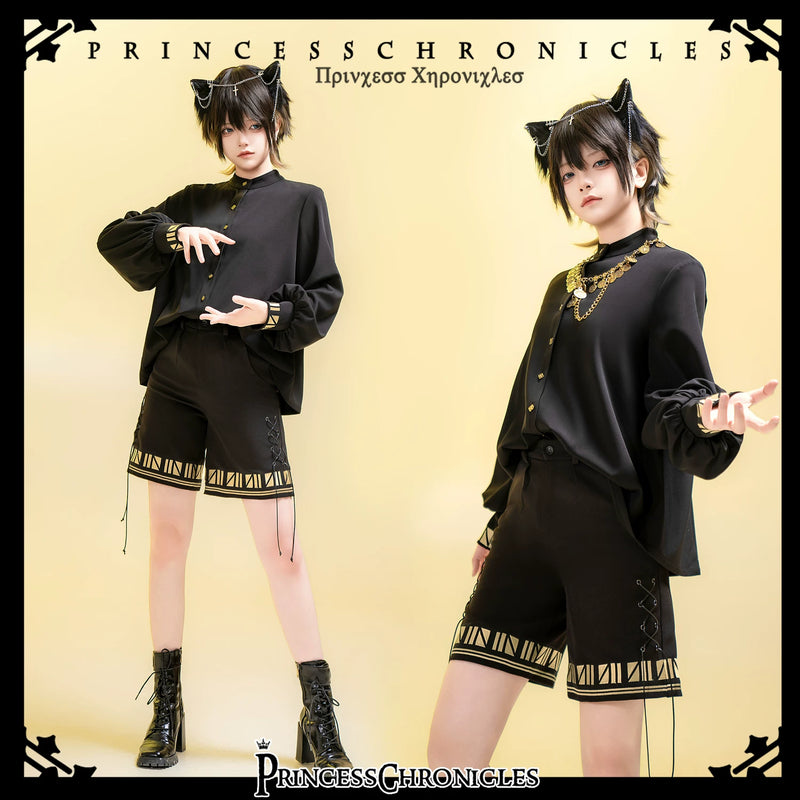 Princess Chronicles - Black Cat - Vintage Alloy Necklace - styled outfit photograph 4