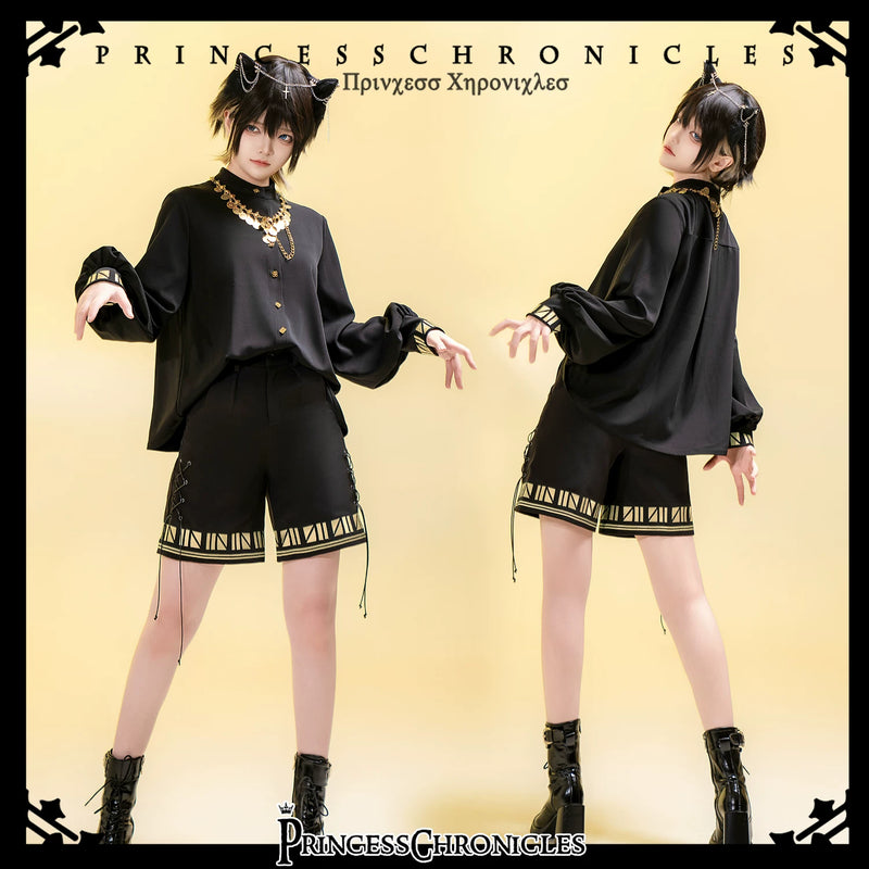 Princess Chronicles - Black Cat - Vintage Alloy Necklace - styled outfit photograph 5
