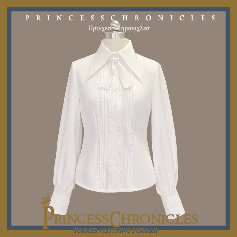 Princess Chronicles - Black Dragon - Multicolour Long-Sleeve Ouji Shirt - White Shirt - Women Dispatch November original product photograph