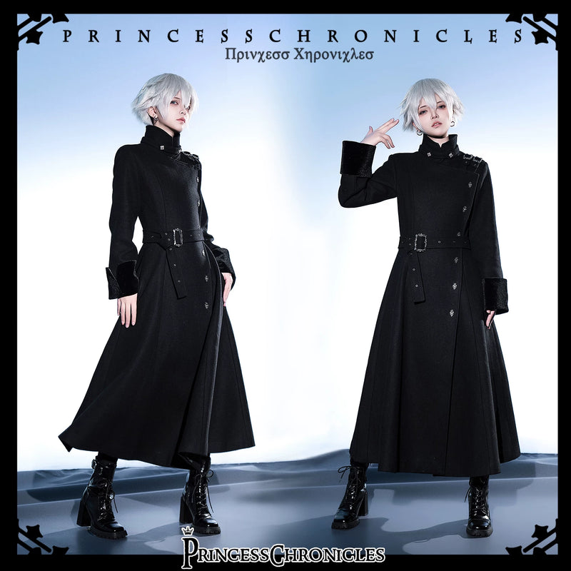 Princess Chronicles - Breakwave - Wool-Blend Gothic Ouji Overcoat - styled outfit photograph 3