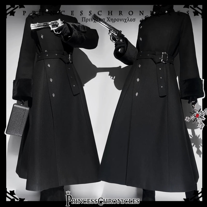 Princess Chronicles - Breakwave - Wool-Blend Gothic Ouji Overcoat - product photograph 5