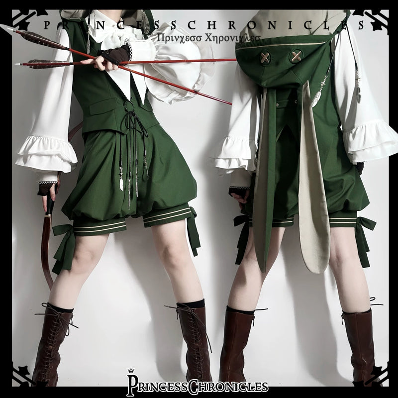 Princess Chronicles - Bunny Feather - Vine Green - Ouji Vest, Cape & Shorts - product photograph 4