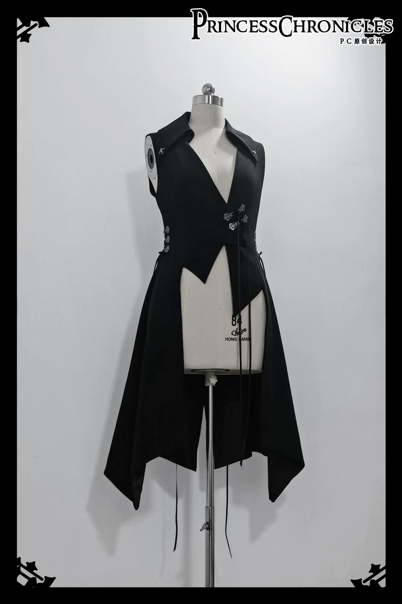 Princess Chronicles - Crimson Ash Zero 2.0 - Fitted Gothic Ouji Long Vest - product photograph 3