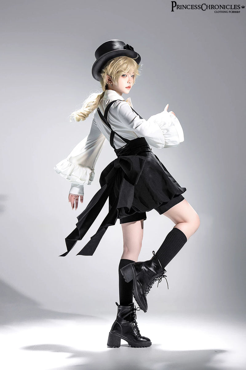 Princess Chronicles - Doll - Handmade Black PU Ouji Hat - styled outfit photograph 4