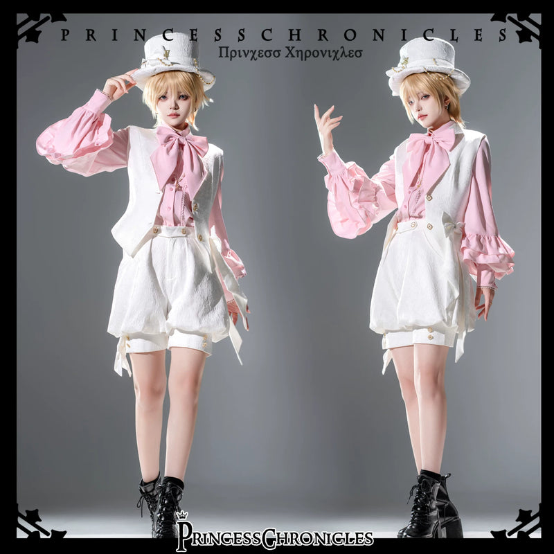 Princess Chronicles - Doll - White Moonlight - Handmade White Jacquard Ouji Hat - styled outfit photograph 4