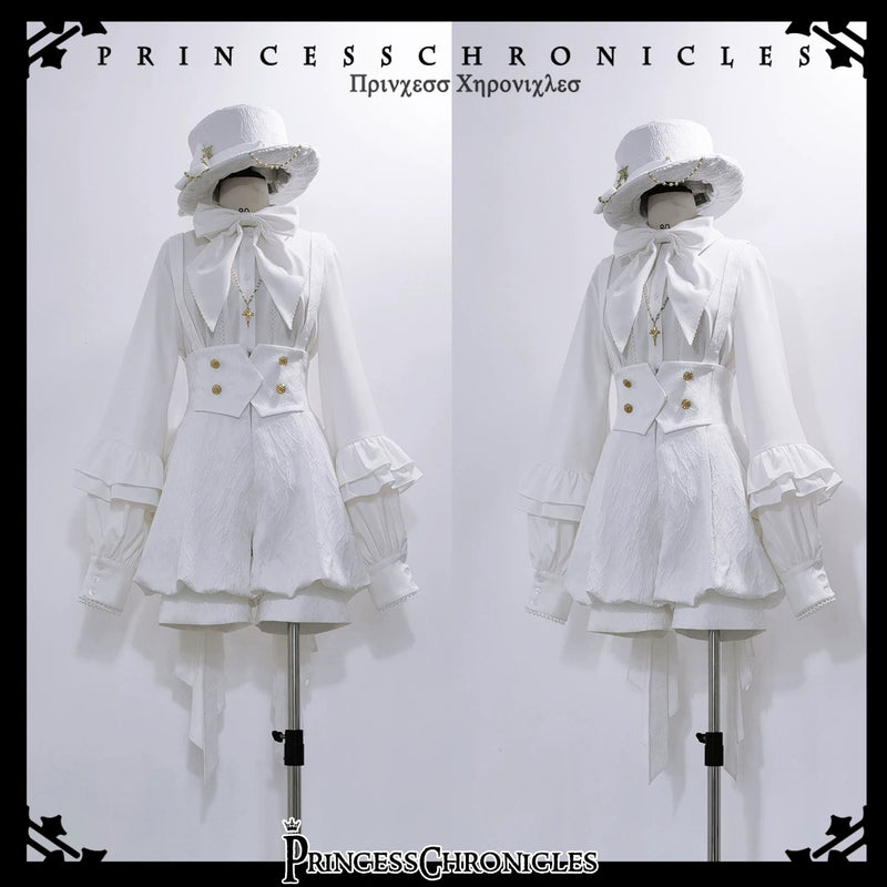 Princess Chronicles - Doll - White Moonlight - Pink Shirt & White Ouji Shorts - styled outfit photograph 3