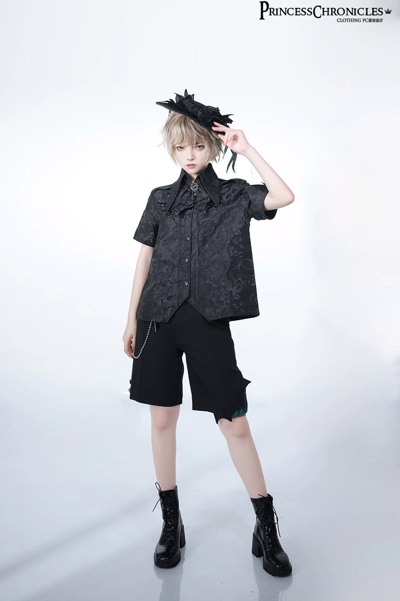 Princess Chronicles - Floating Phantom 2.0 - Handmade Gothic Flat Hat - styled outfit photograph 3