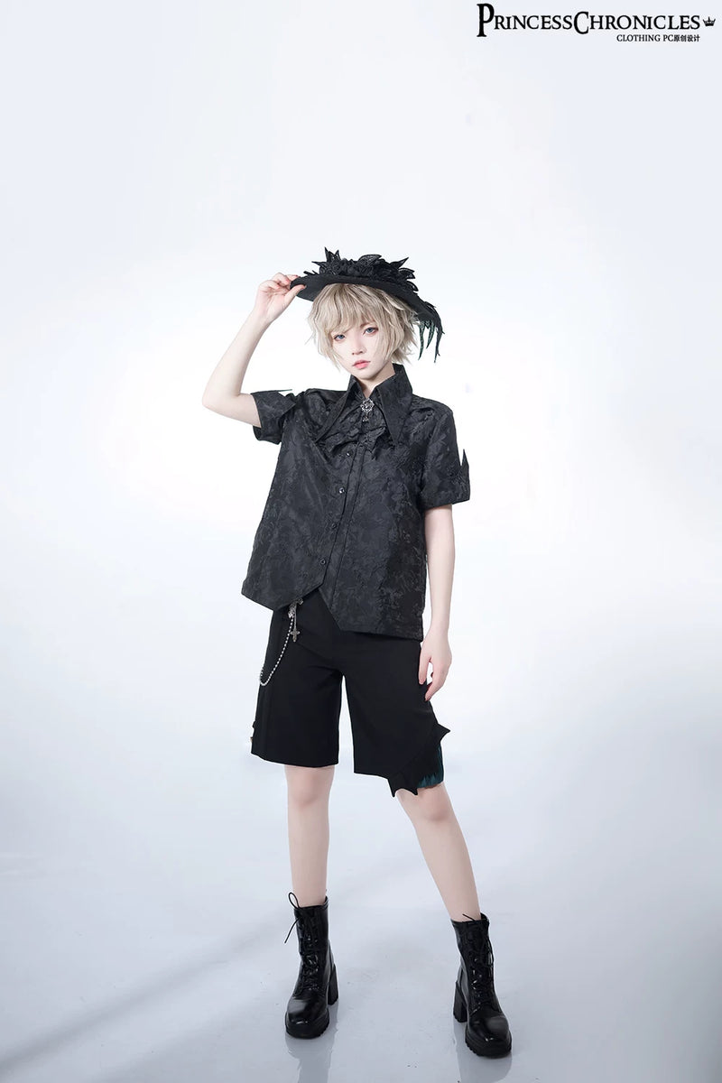 Princess Chronicles - Floating Phantom 2.0 - Handmade Gothic Flat Hat - styled outfit photograph 4