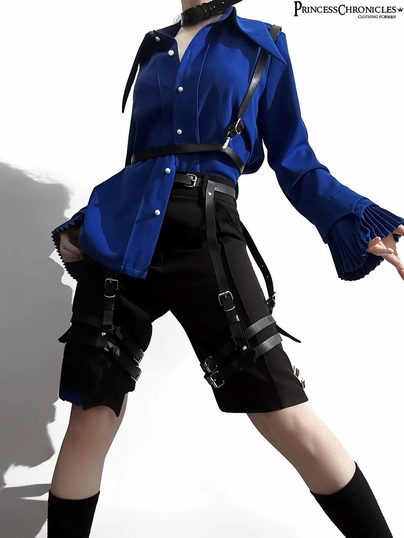 Princess Chronicles - Floating Phantom - Klein Blue & White Ouji Shirt - styled outfit photograph 4