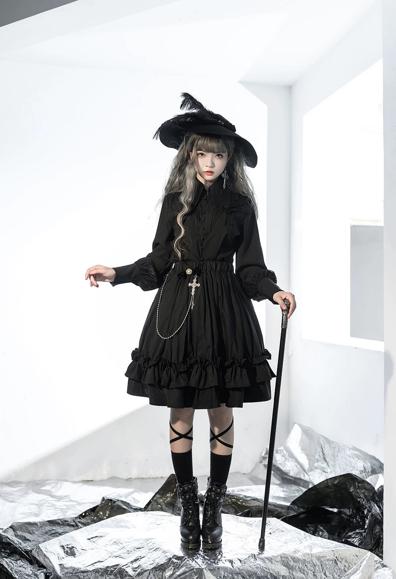 Princess Chronicles - Gothic Cross - Metal Ouji Waist Chain - styled outfit photograph 5