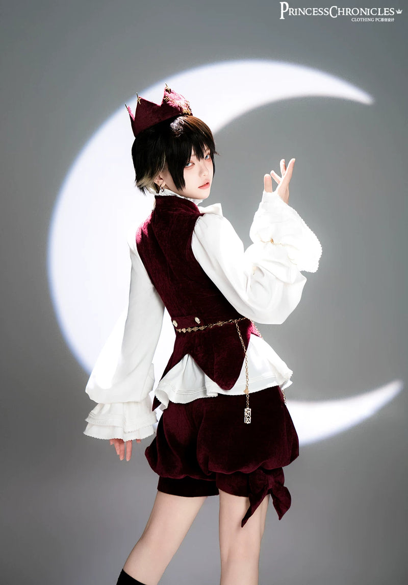 Princess Chronicles - Hare Hunter - Vintage Red - Velvet & Alloy Ouji Crown - styled outfit photograph 4