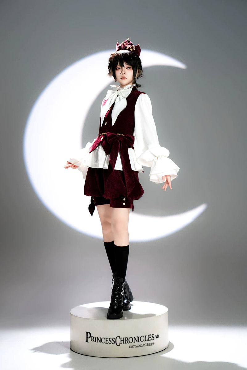 Princess Chronicles - Hare Hunter - Vintage Red - Velvet & Alloy Ouji Crown - styled outfit photograph 6