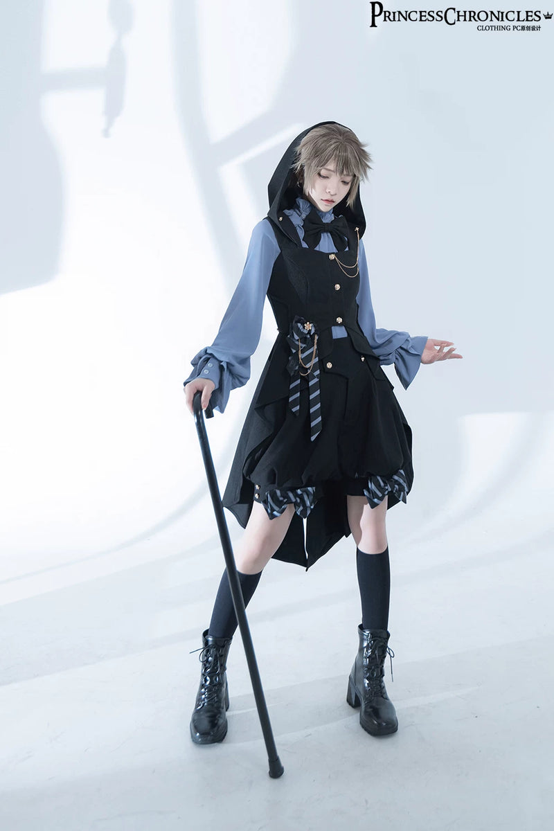 Princess Chronicles - Narrative Rule - Hooded Ouji Vest, Shirt & Shorts - styled outfit photograph 4