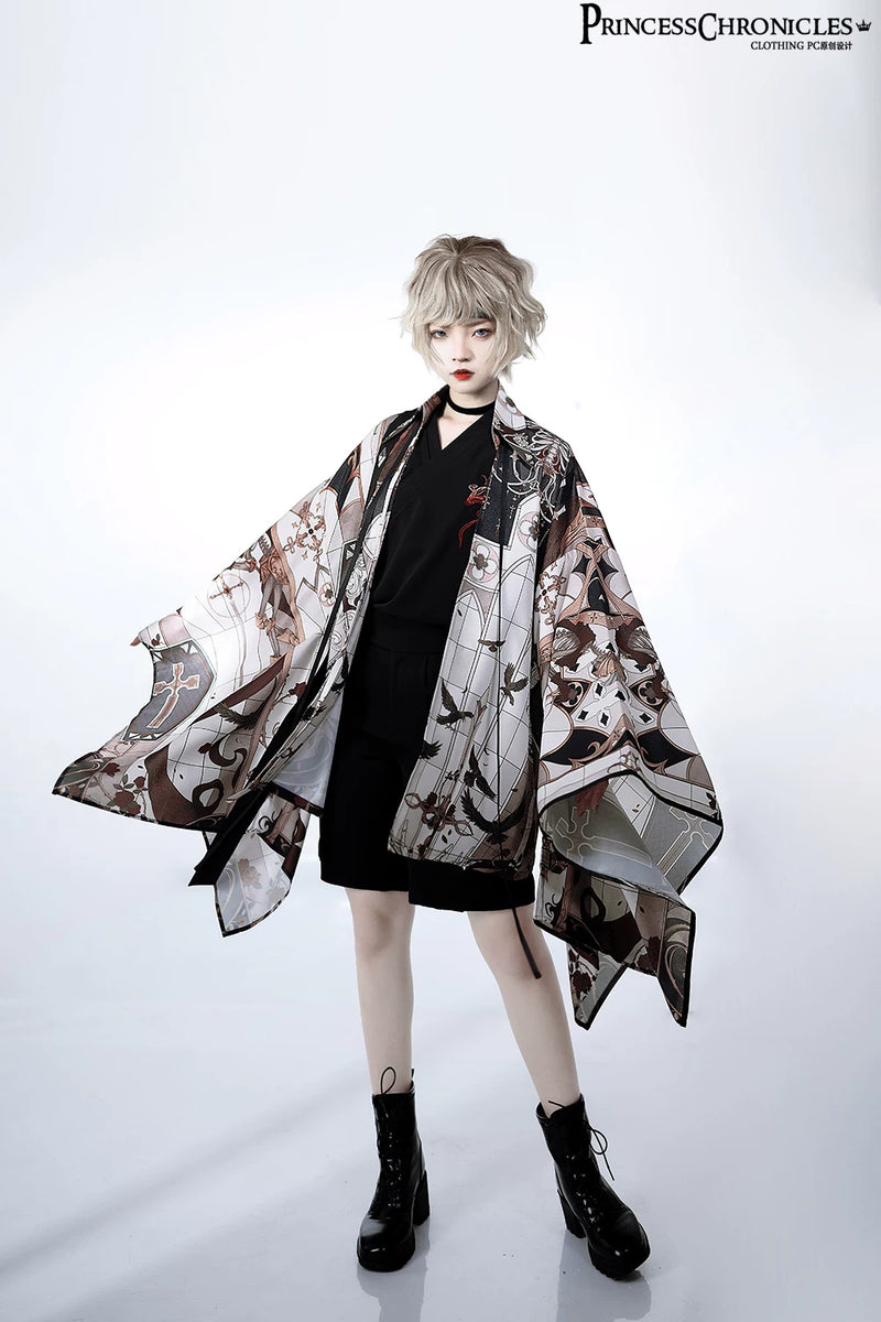 Princess Chronicles - Night Instructions - Printed Summer Haori - styled outfit photograph 4