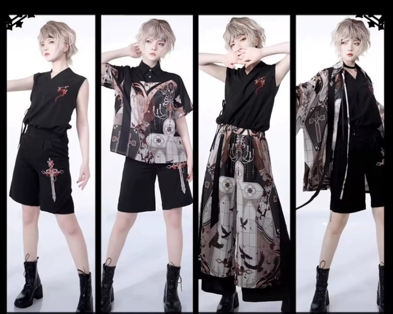 Princess Chronicles - Night Instructions - Rose & Thorn Embroidered Shorts - styled outfit photograph 6