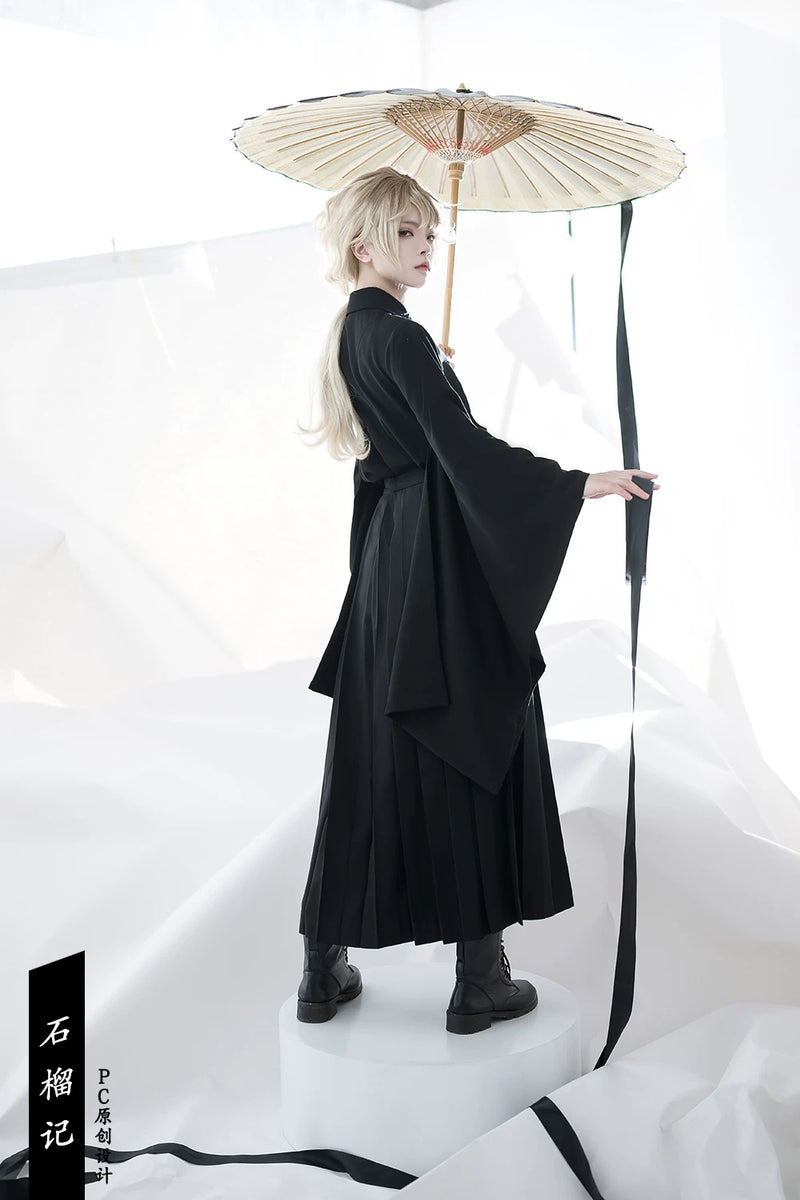 Princess Chronicles - Pomegranate Note - Wide-Sleeve Chinese-Inspired Blouse - styled outfit photograph 5