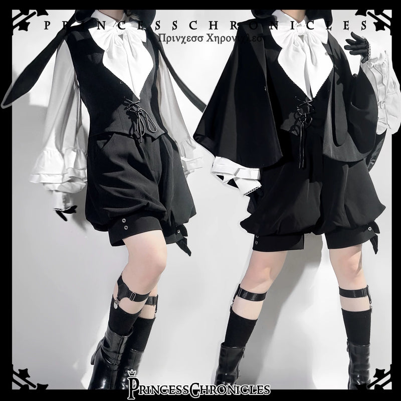 Princess Chronicles - Rabbit Feather - Phantom Black - Ouji Vest, Cape & Shorts - product photograph 4