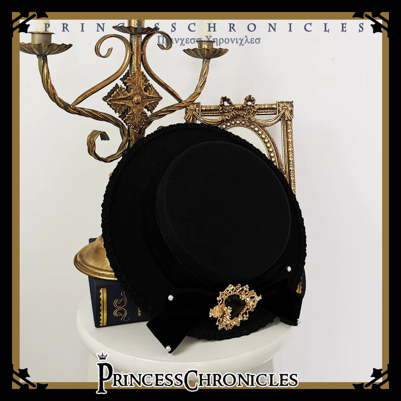 Princess Chronicles - Red - Handmade Bow Flat Hat - product photograph 5