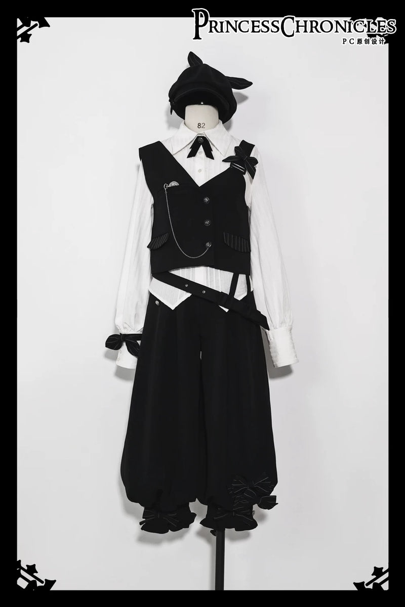 Princess Chronicles - Secret Morning News - Dark - Ouji Vest, Shirt & Cropped Trousers - product photograph 5