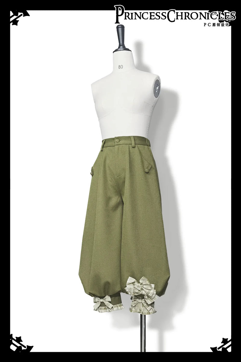 Princess Chronicles - Secret Morning Paper - Matcha - Ouji Vest, Shirt & Cropped Trousers - product photograph 9
