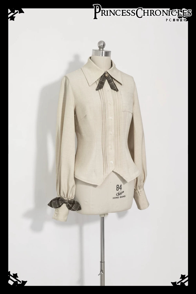 Princess Chronicles - Secret Morning Post - Coffee - Ouji Vest, Shirt & Cropped Trousers - product photograph 8