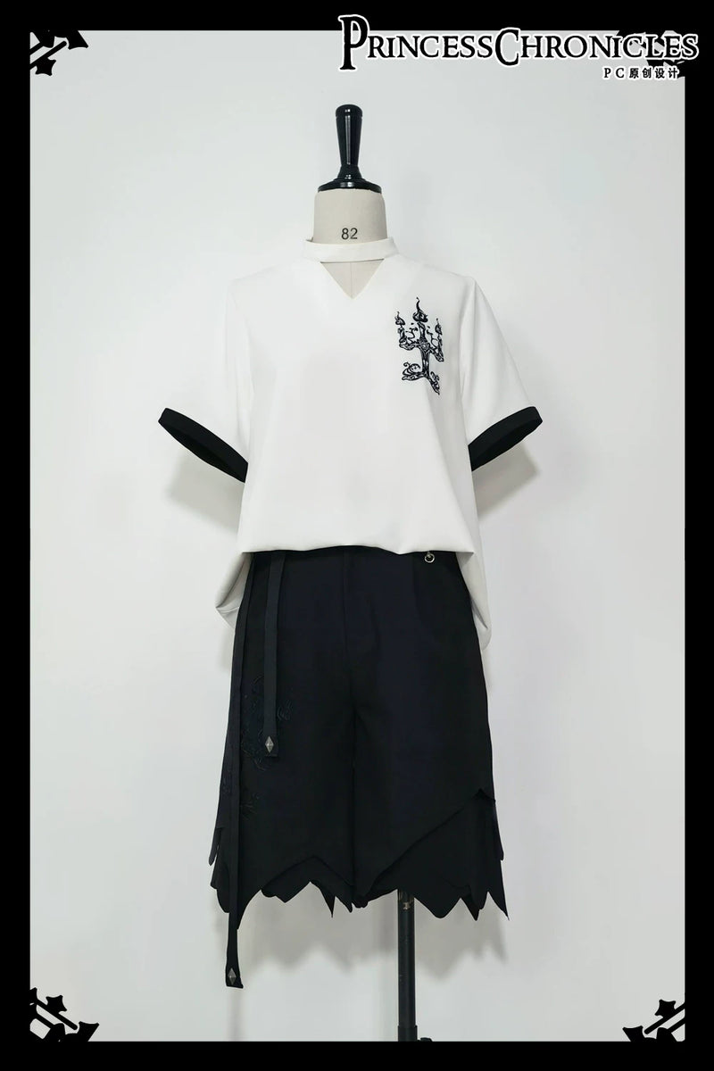 Princess Chronicles - Shadow Story - Embroidered Summer Ouji Top - product photograph 5