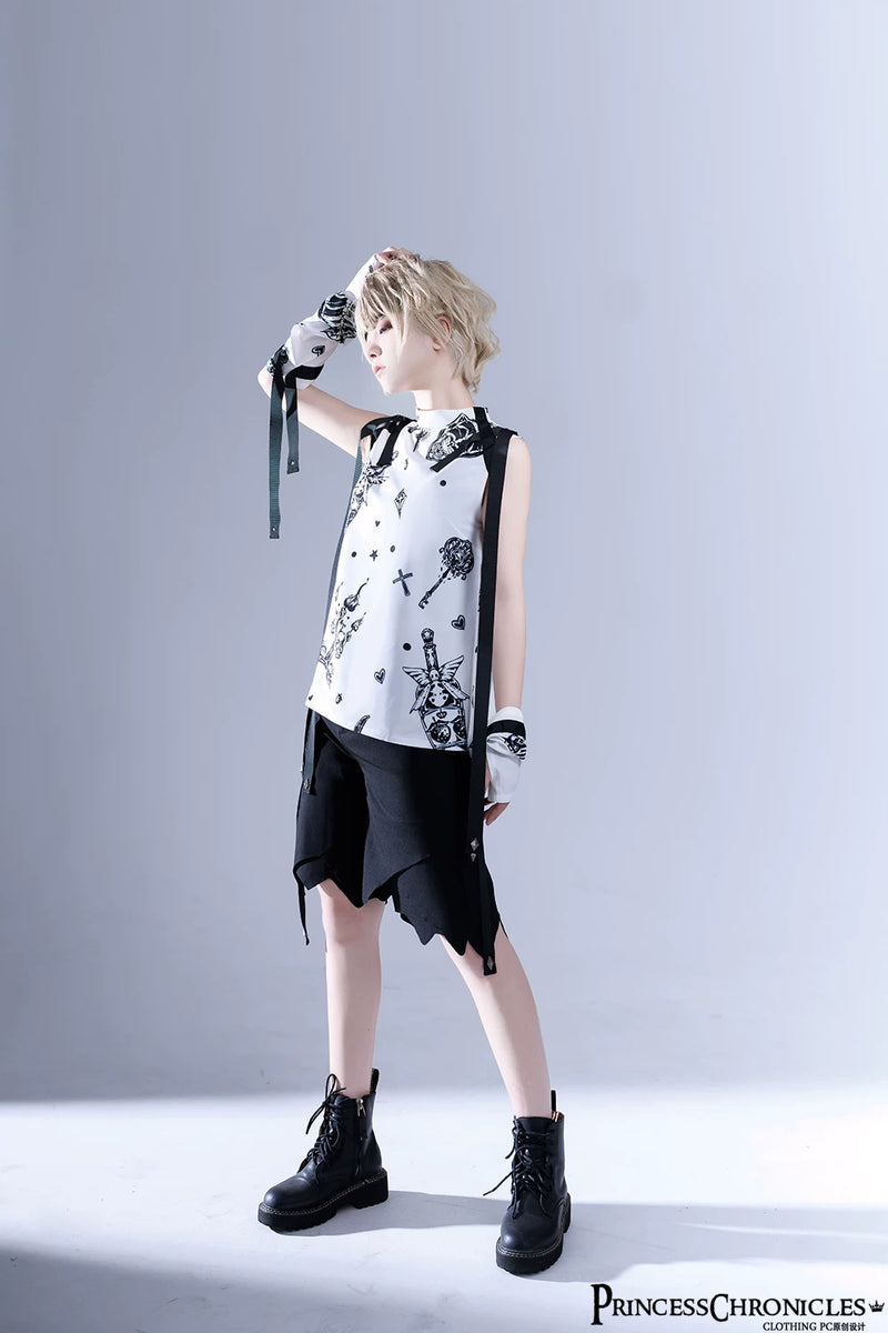 Princess Chronicles - Shadow Story - Sleeveless Top & Detachable Sleeves - styled outfit photograph 4