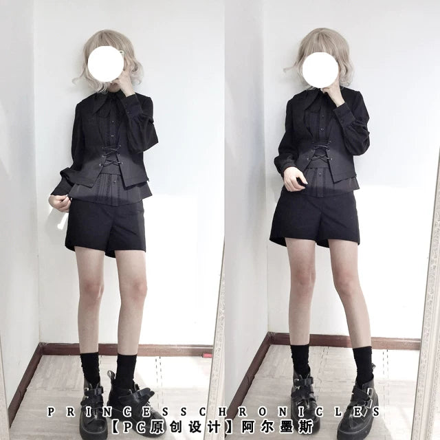 Princess Chronicles - Silver Edge - Classic Black Ouji Shorts - styled outfit photograph 4