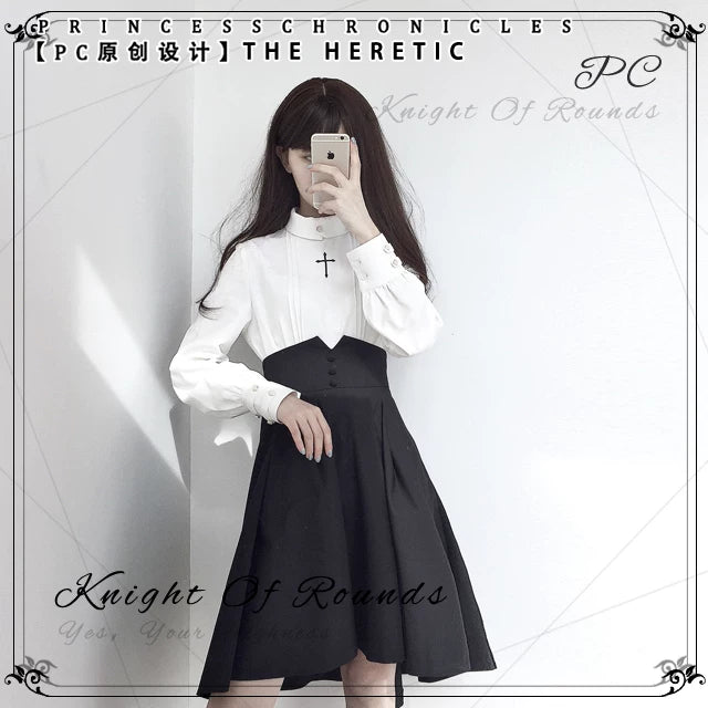 Princess Chronicles - The Heretic - High-Waisted Gothic Lolita Skirt - styled outfit photograph 4