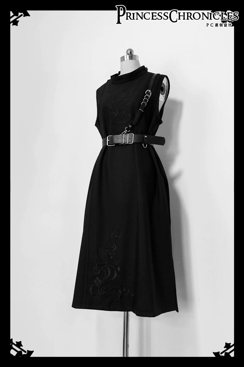 Princess Chronicles - The Stars Change - Embroidered Sleeveless Long Robe - product photograph 5