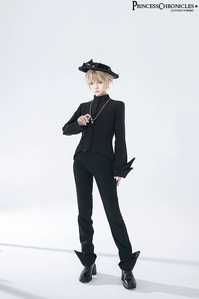 Princess Chronicles - Yan Ye - Black Ouji Shirt - Ready Stock - styled outfit photograph 5