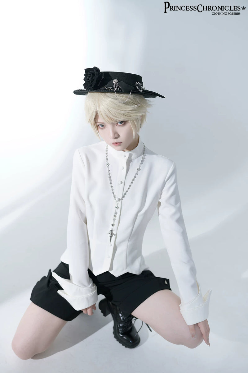 Princess Chronicles - Yan Ye - Cross & Pearl-Detail Necklace - styled outfit photograph 3