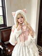 Pink Cat-Ear Cape - Full Payment, Ready-Stock Option / One Size
