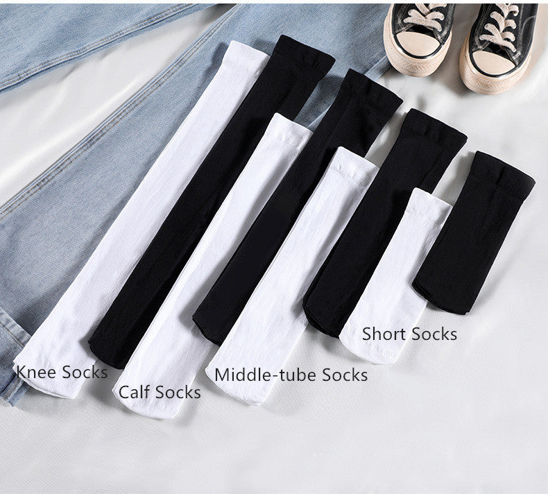 Qianyu - Velvet Solid Summer Lolita Calf - Socks Knee Socks Socks